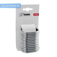 Кольца для штор и карнизов, хромированные, пластиковые (12 штук)